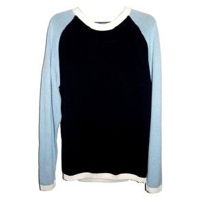 Vintage Sears Roebuck Structure Men's XL Sweater Cotton Long Sleeve Navy Blue